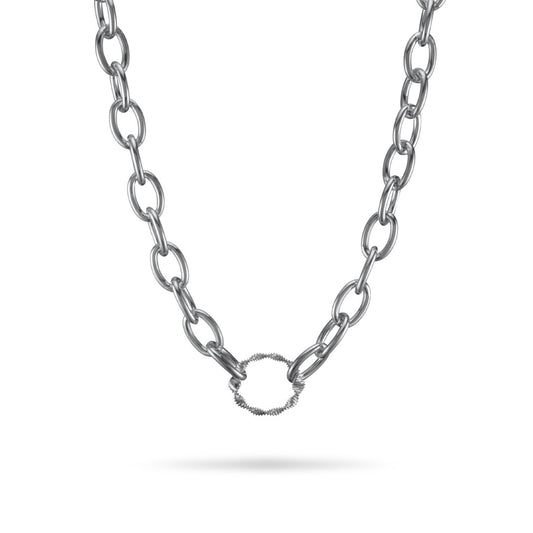 Colar Ripple Waves Ródio Branco