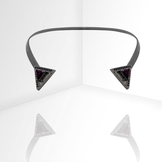 Choker Triangles Rhodium White