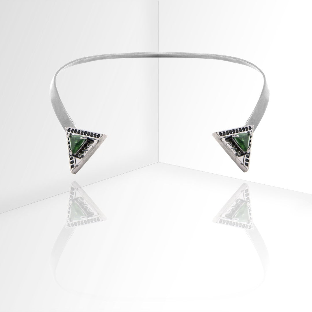 Choker Triangles Rhodium White