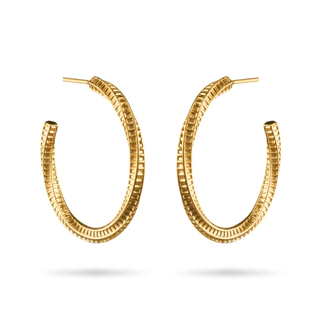 River Hoop Earring Gold