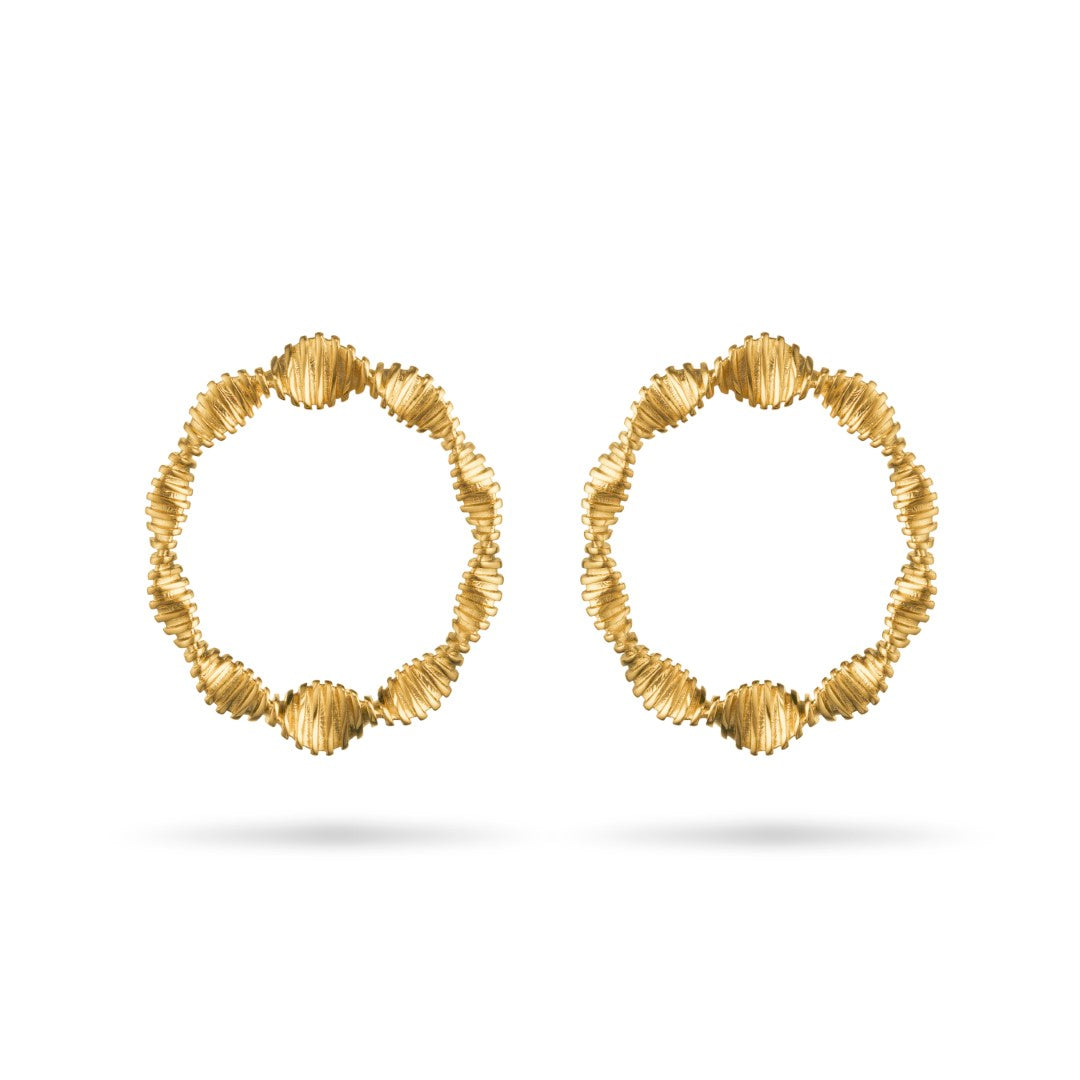 Waves Hoop Earring Gold