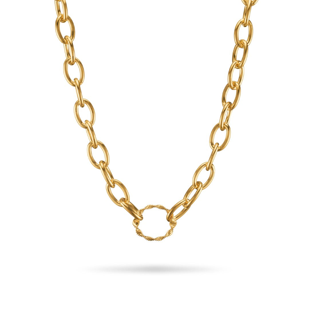 Ripple Waves Necklace Gold