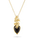 Fire Flame Necklace Gold 