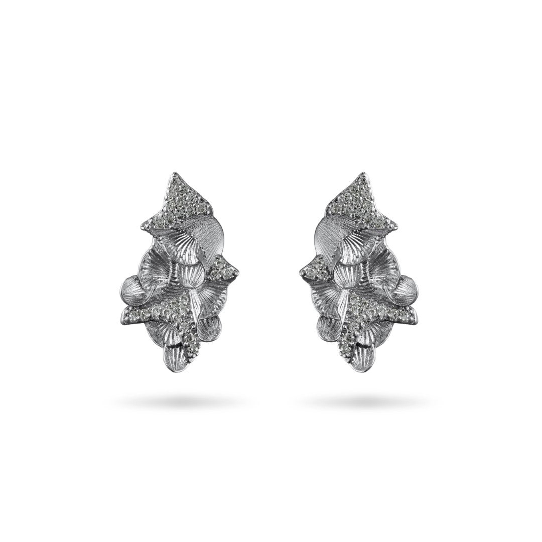 Balance Earring White Rhodium