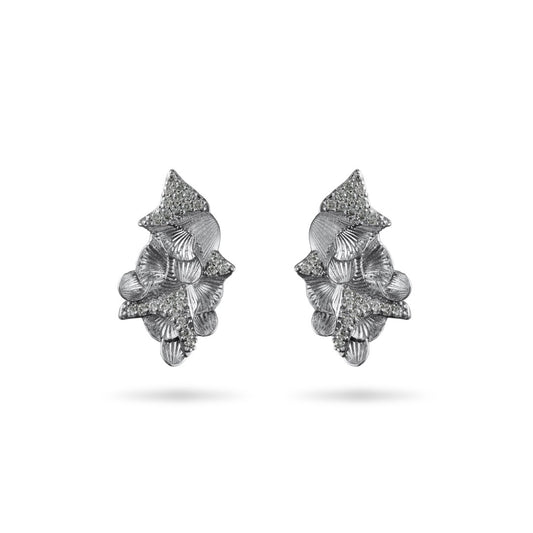 Balance Earring White Rhodium