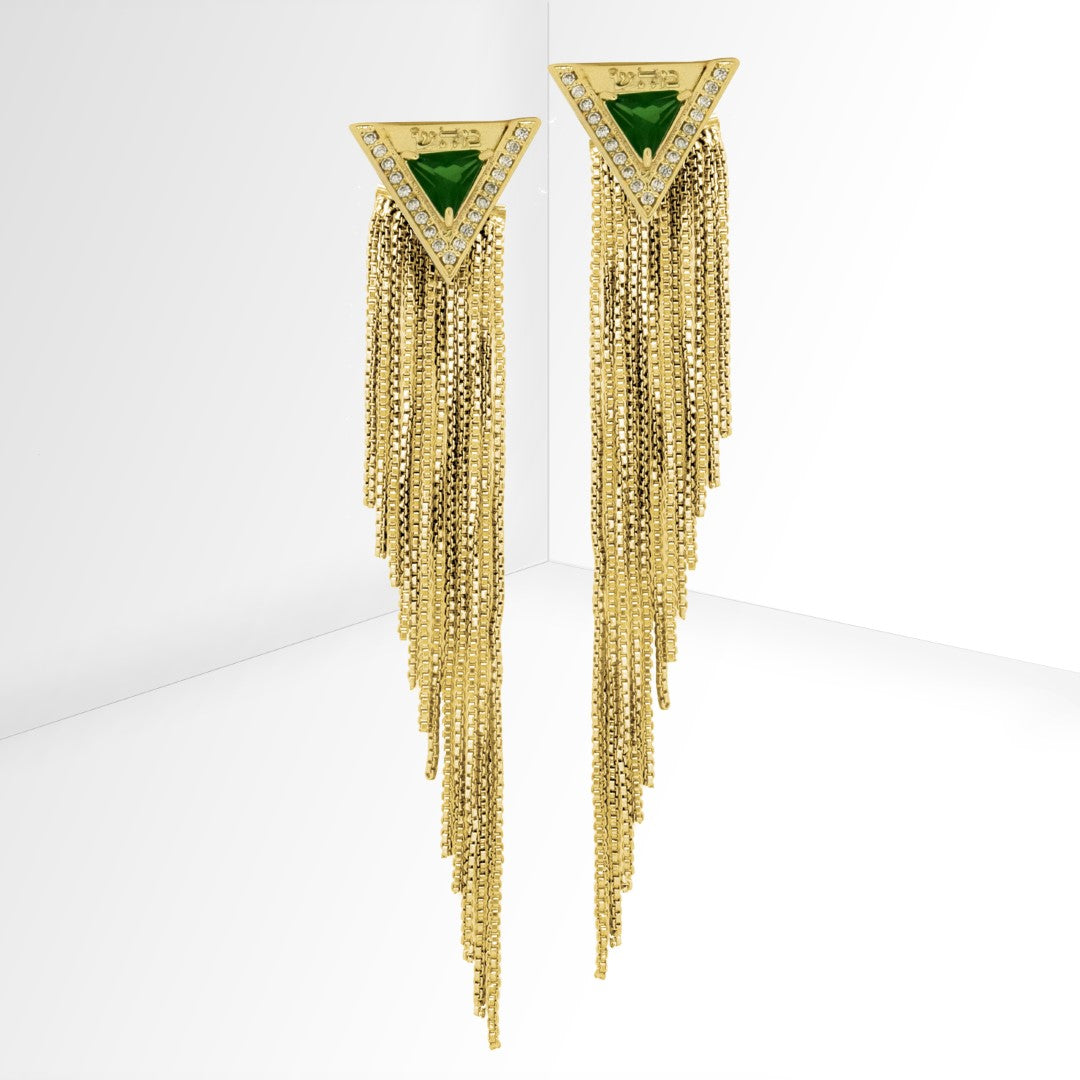 Gold Triangles Earring