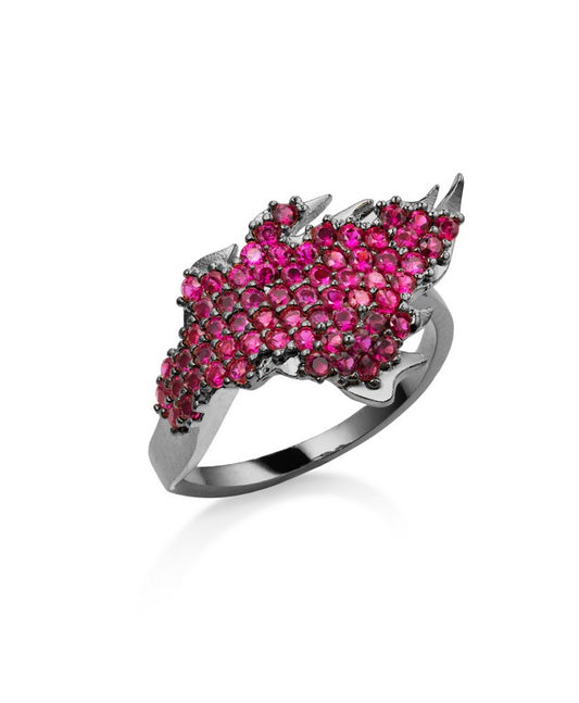 Flame Ring Black Rhodium