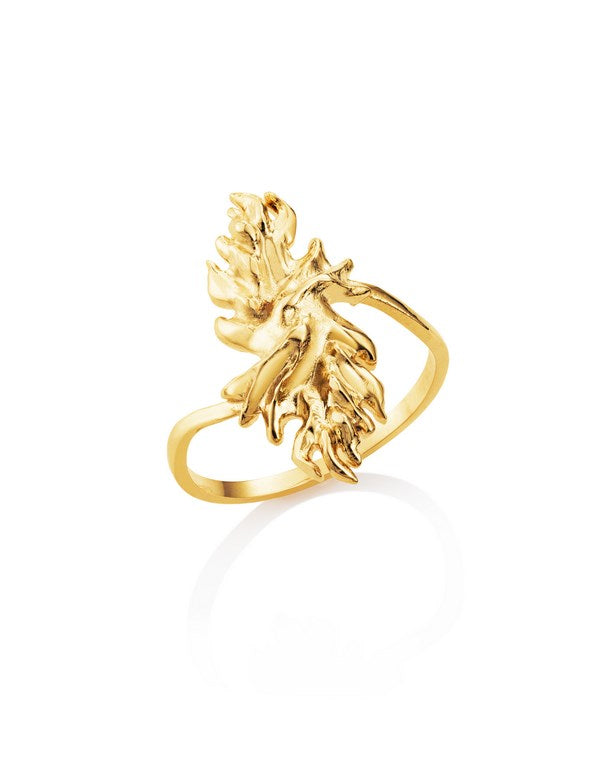 Fire Flame Ring Gold 