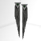 Black Rhodium Triangles Earring